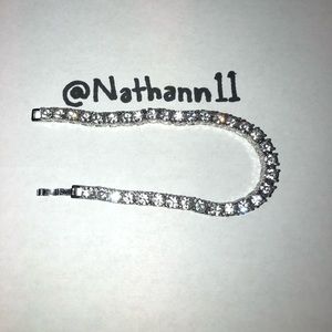 Unisex Cubic Zirconia, Real Silver Tennis Bracelet